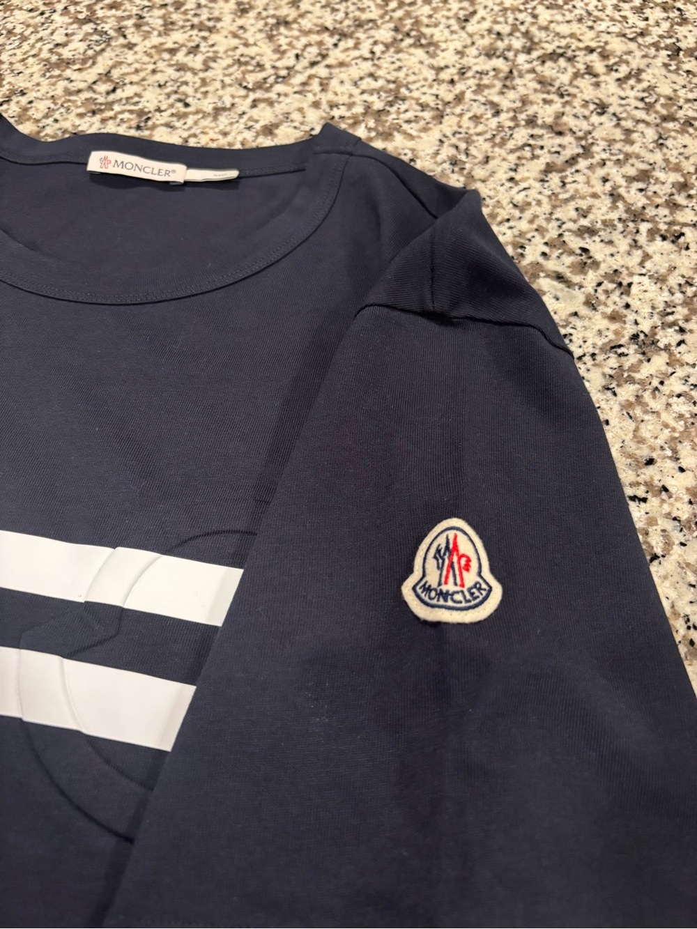 ❌ SOLD ❌ Moncler Maglia Maniche Navy Blue T-Shirt - Picture 3 of 8